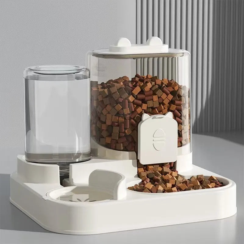 Revolutionary Automatic Cat and Dog Feeder with Water Fountain - Large Capacity Pet Food Dispenser for Busy Pet Owners
