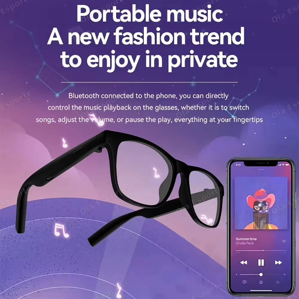 Revolutionary AI Smart Glasses with 8K Camera, Touch Control, and Voice Assistant – Your Ultimate Bluetooth Sunglasses for Music, Calls, and More!