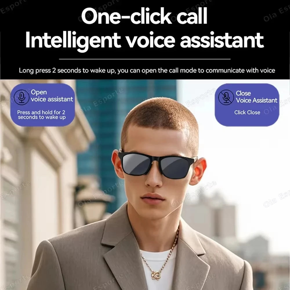 Revolutionary AI Smart Glasses with 8K Camera, Touch Control, and Voice Assistant – Your Ultimate Bluetooth Sunglasses for Music, Calls, and More!
