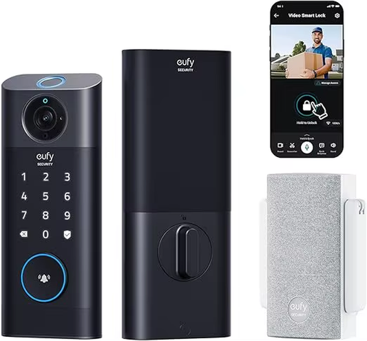 Video Smart Lock S330, 3-In-1 Camera+Doorbell+Fingerprint Keyless Entry Door Lock, Smart Wi-Fi Deadbolt for Front Door, App Rem
