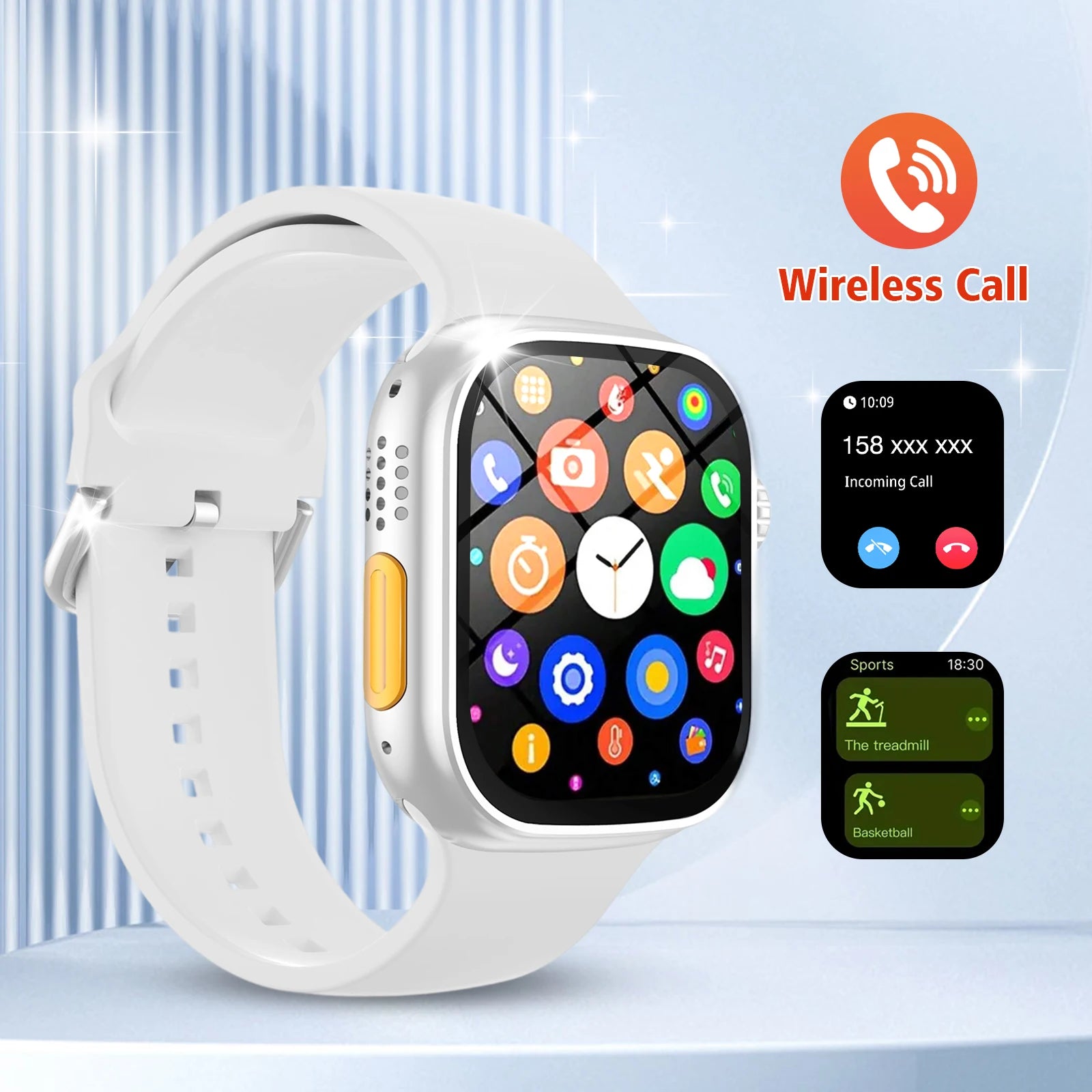 New Smart Watch, Outdoor Sports and Fitness Tracker, Bluetooth Calling, Message Notifications, Suitable for Men and Women