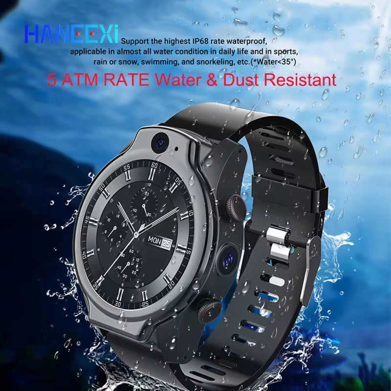 Real 5ATM Ip68 Waterproof Phone Watch Support 13MP Camera Video Calling MTK6762 4G+64GB NFC Function Smart Watch for Android Ios