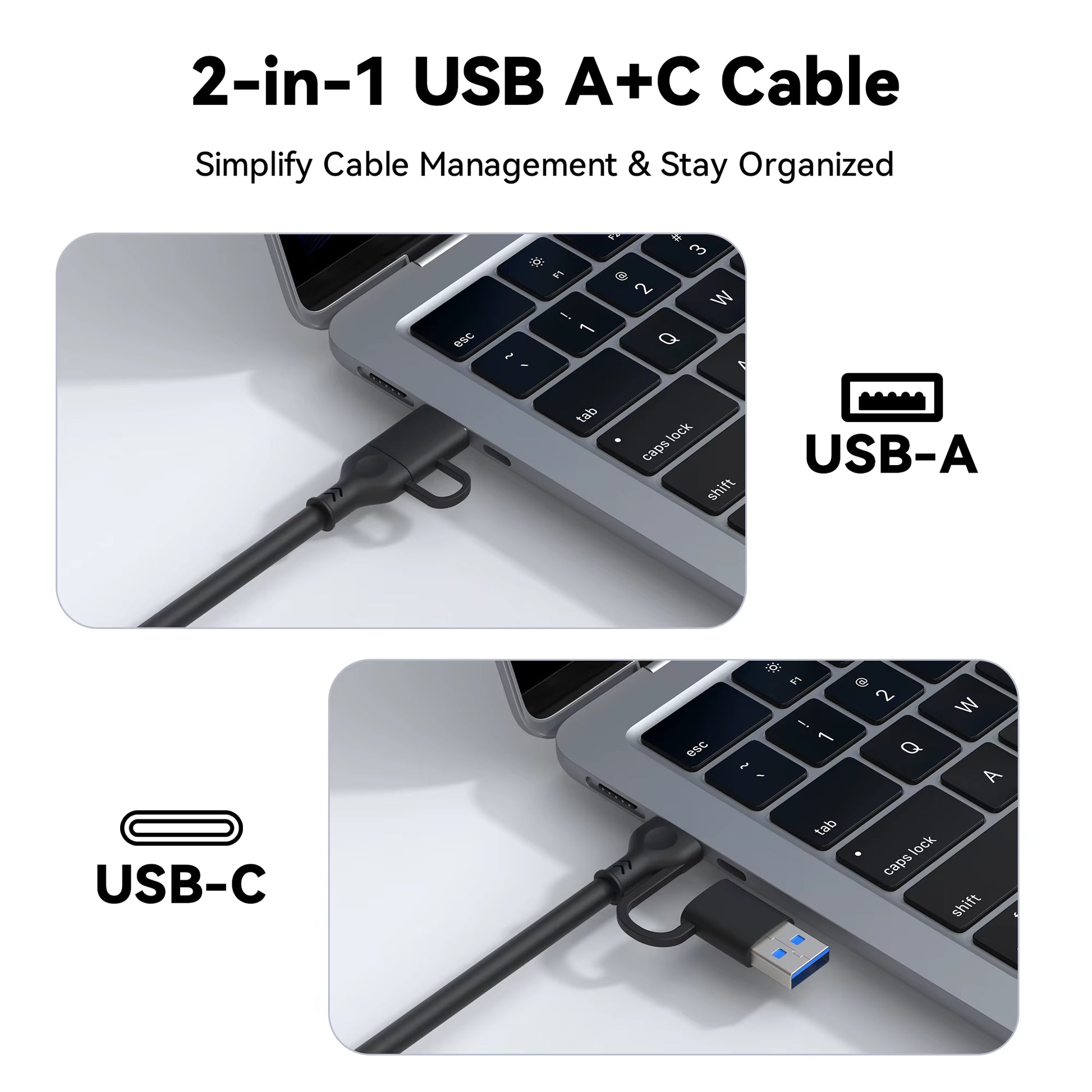 Aluminum Powered USB Hub 10Gbps USB-A USB-C 3.2 7Ports USB C Hub Individual On/Off Switches 12V Power Adapter for Laptop PC