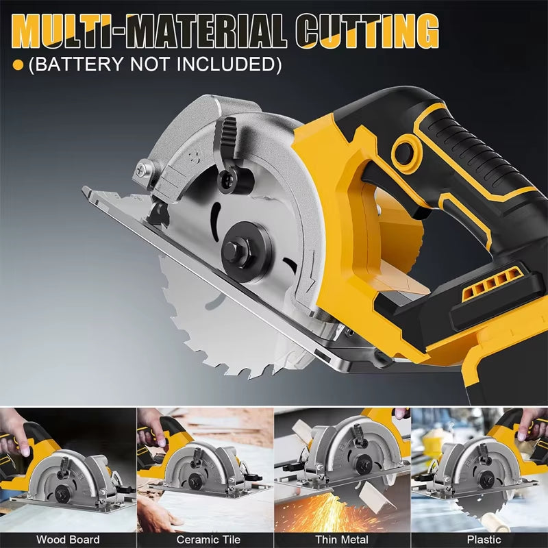 5In Brushless Electric Circular Saw ﻿For Dewalt 20V Battery ﻿Cordless 1000W Handheld Woodwork Saw Power Tool ﻿