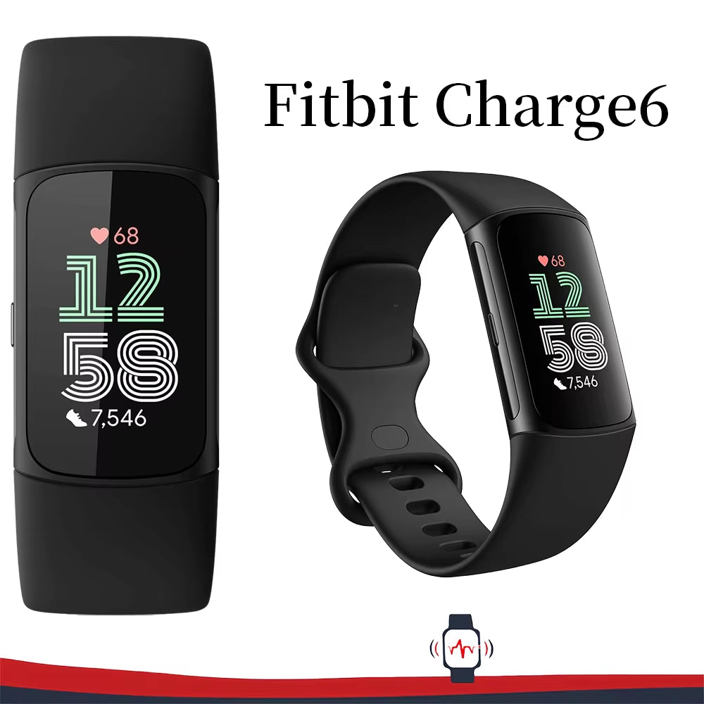 Fitbit Charge 6 Smart Fitness Tracker with Ecg,Heart Rate,Spo2,Gps,Sleep Stress Monitor, Waterproof Watch for Running & Swimming