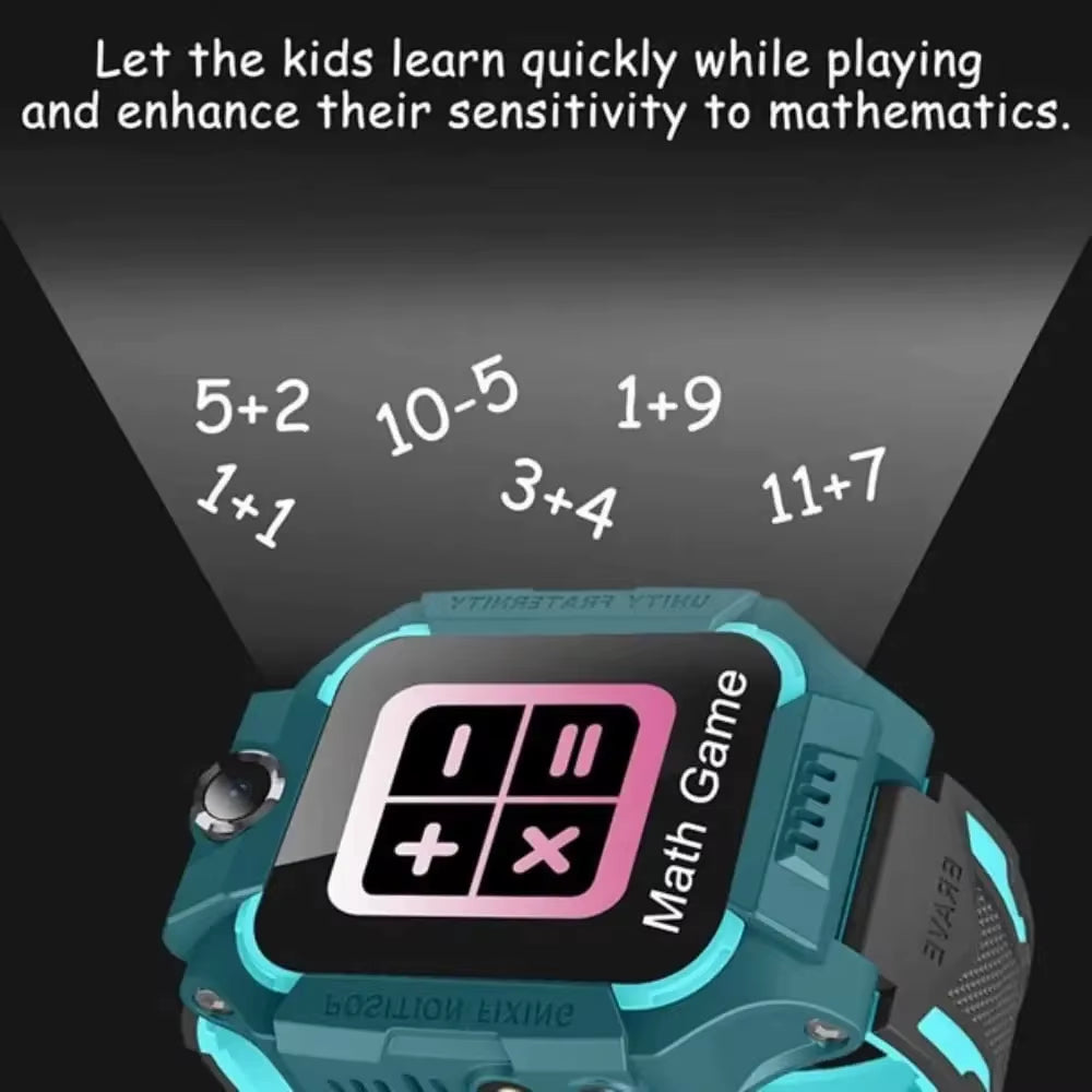 Kids Smart Watch GPS Location Tracker Sim Card Waterproof Call Camera Mobile Smartwatch for Iphone Android for Gift 2026