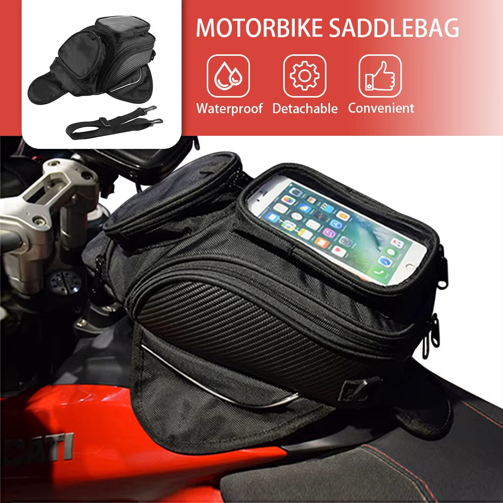 Motorcycle Fuel Bag Mobile Phone Navigation Tank for Multifunctional Small Oil Reservoit Package for Honda for Yamaha