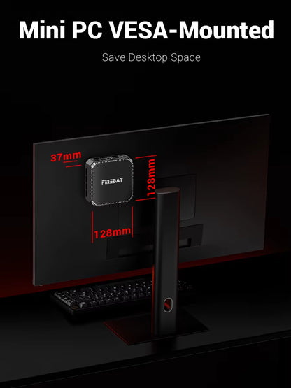 Firebat A6 Mini PC  R7 7735HS 8-Core 16-Thread Computer 16GB LPDDR5 RAM 512GB SSD Wifi 6 BT5.2 Mini PC 4K Desktop Computer
