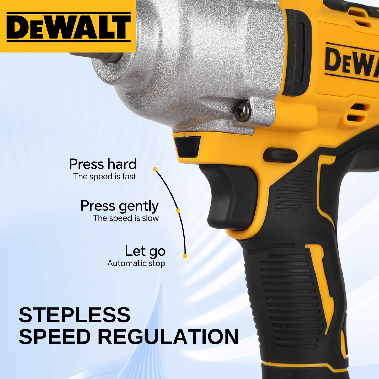 High Torque Brushless 20V Electric Impact Wrench Lithium Battery Powered Electric Durable for Professiona DCF900