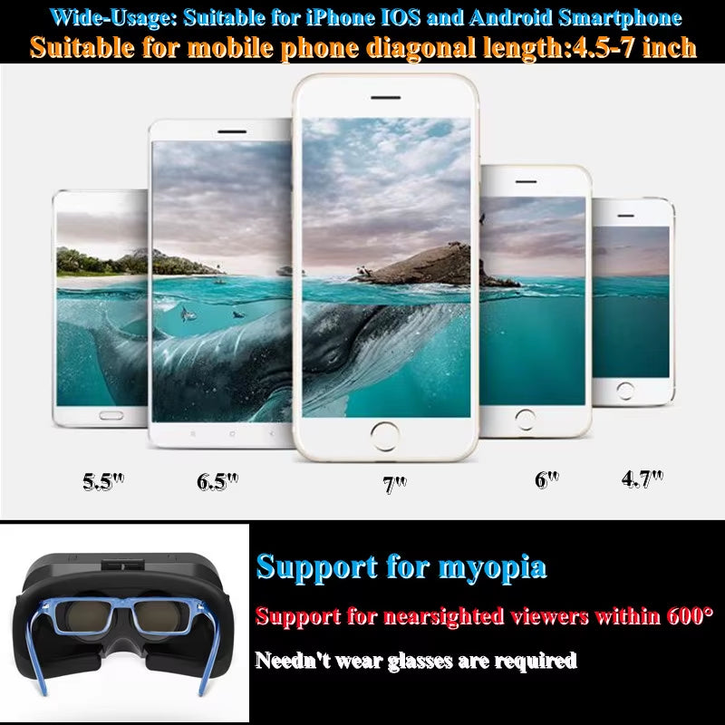 Shinecon Virtual Reality Viar 3D VR Glasses Device Helmet Lenses Headset Goggle Smart for Smartphone Cell Phone Mobile Realidade