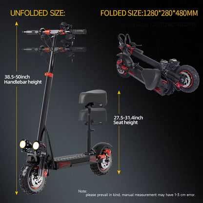 FREEBOY J11 MAX Adult Electric Scooter 1200W Motor 48V 18AH Folding E-Scooter 11 Fat Tire E-Mountain Scooter