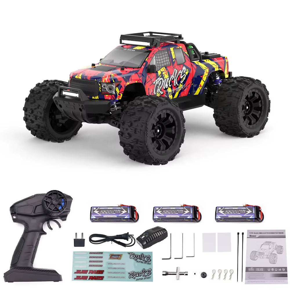 PT14R MT14R V3 1/14 RC Racing Car 3S Battery 4WD 80Km/H Brushless Motor 2.4G Remote Control High Speed Off-Road RC Truck