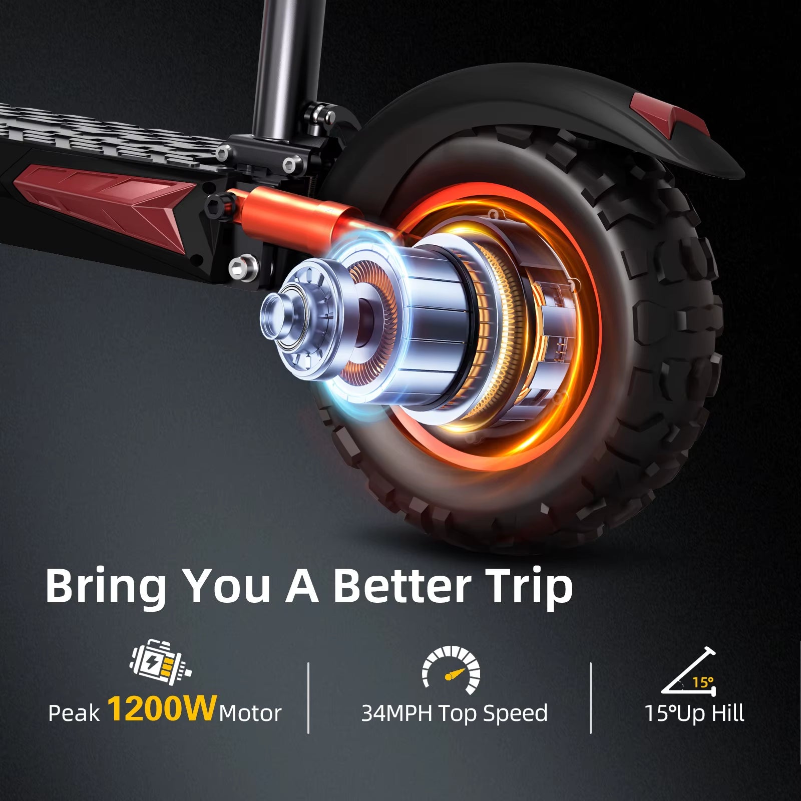 FREEBOY J11 MAX Adult Electric Scooter 1200W Motor 48V 18AH Folding E-Scooter 11 Fat Tire E-Mountain Scooter