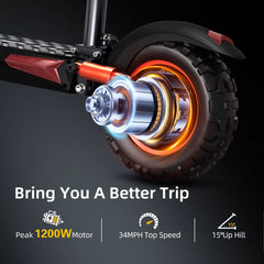 FREEBOY J11 MAX Adult Electric Scooter 1200W Motor 48V 18AH Folding E-Scooter 11 Fat Tire E-Mountain Scooter