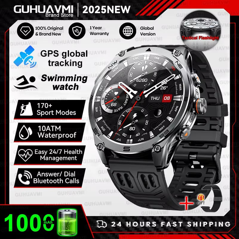 New T-Rex3 Ultra 1000Mah Battery Smart Watch Built in GPS Compass 10ATM Waterproof Sports Tracker Outdoors Military Smartwatches