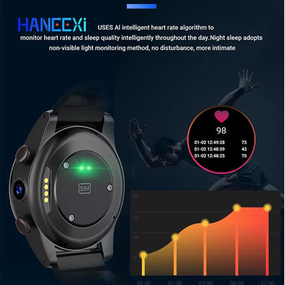 Real 5ATM Ip68 Waterproof Phone Watch Support 13MP Camera Video Calling MTK6762 4G+64GB NFC Function Smart Watch for Android Ios