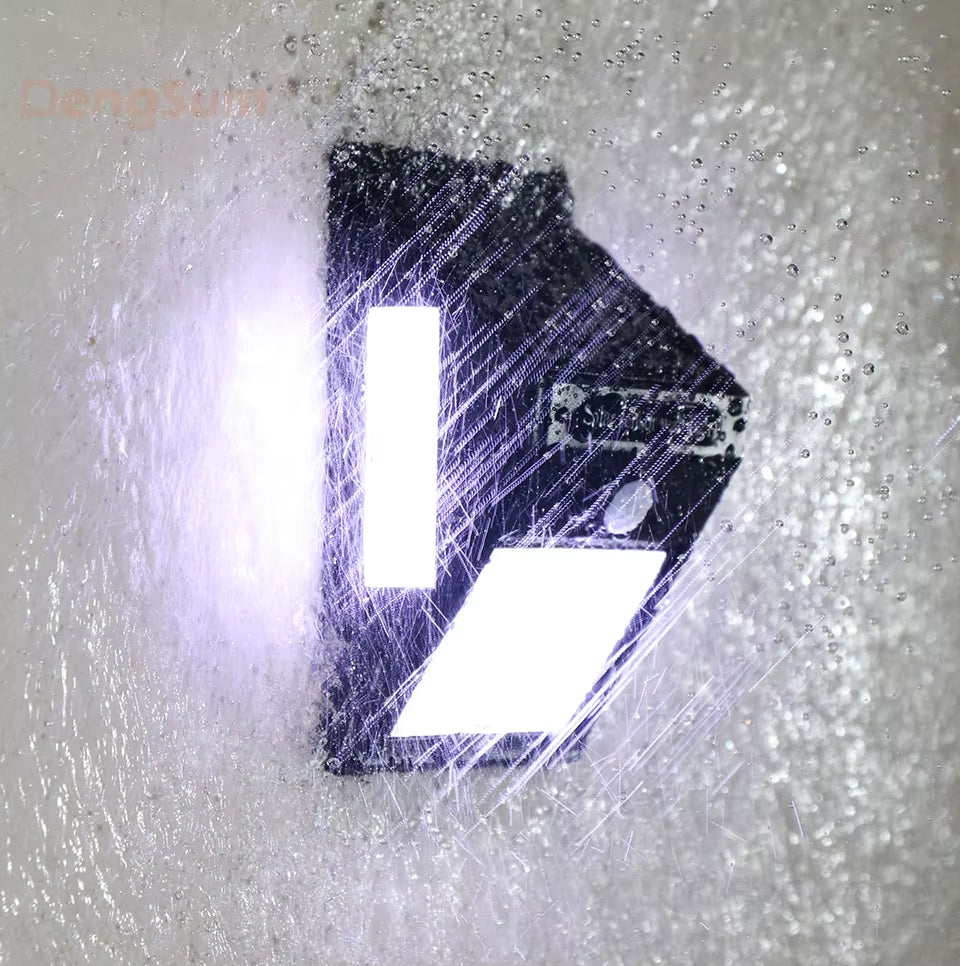 PIR Motion Sensor 100LED Sunlight Control 3 Sided Solar Energy Street Light Yard Path Home Garden Solar Power Lamp Wall Light
