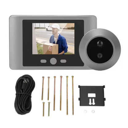 Mini Peephole Smart Wireless Door Viewer Camera PIR Motion Detection Smart Peephole Video Doorbell 2000Mah Digital Door Viewer
