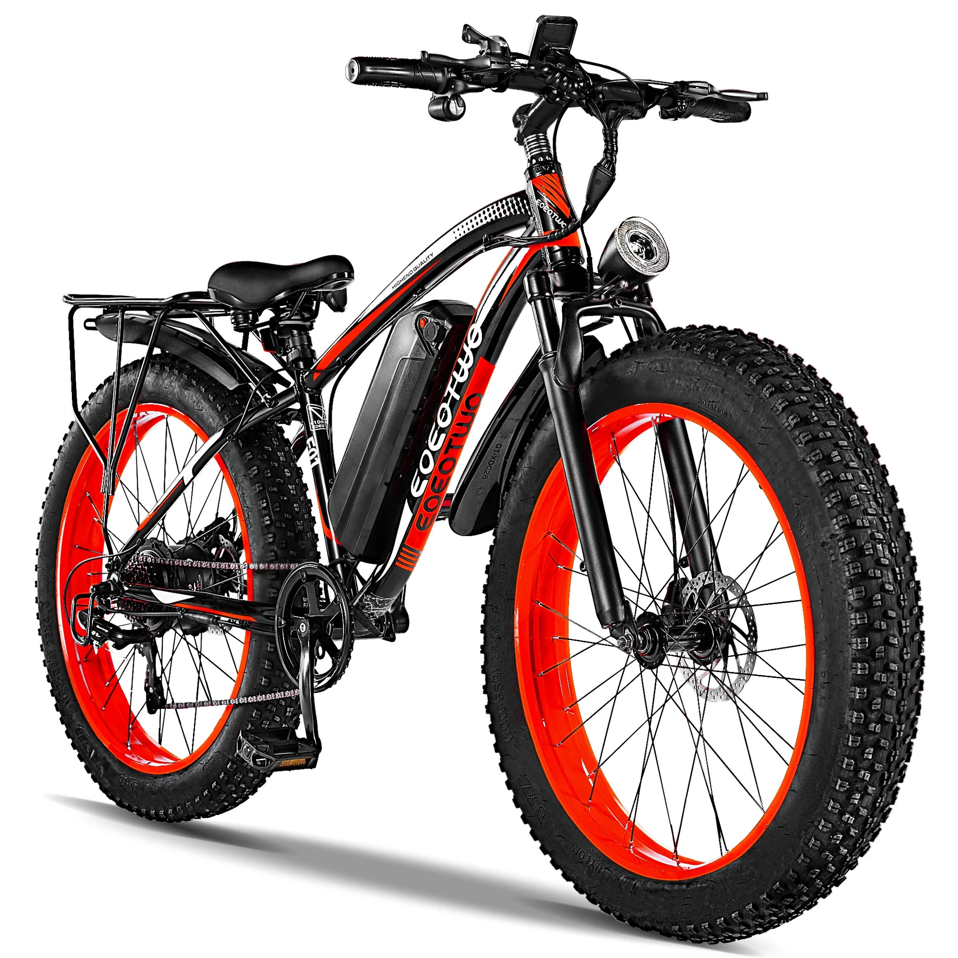 E01 Electric Bike for Adults 1500W Peak Motor 26" Fat Tire Ebike 34MPH 60Miles Range UL2849 Certified Mountain Bicycle