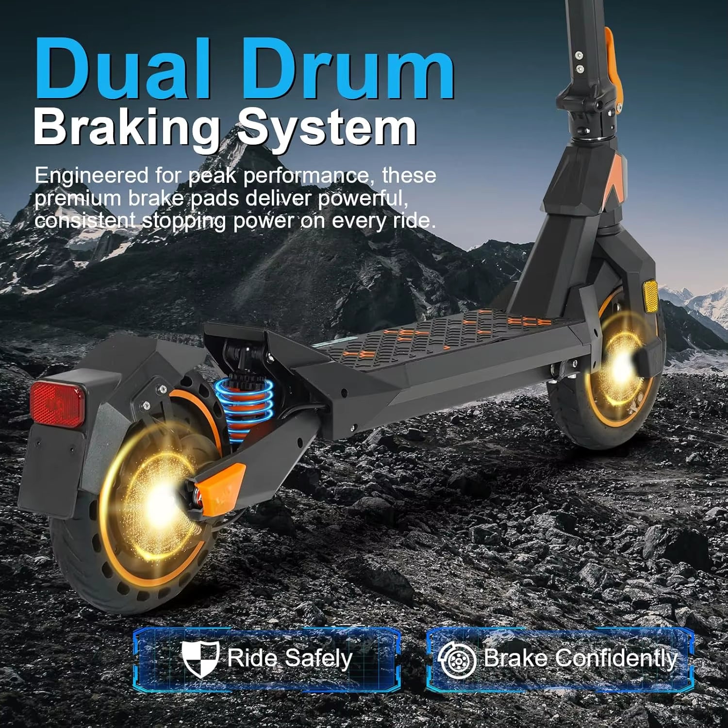 Foldable Electric Scooter for Adults with 500W Motor, up to 21MPH Speed & 23-Mile Long Range, 36V Battery, 8.5" Off-Road Tires