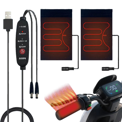 5V Motorcycle Heated Grips Cover 3 Gear Adjustable USB Electric Heating Bicycle Motorbike Motorcross Handle Handlebar Warmer