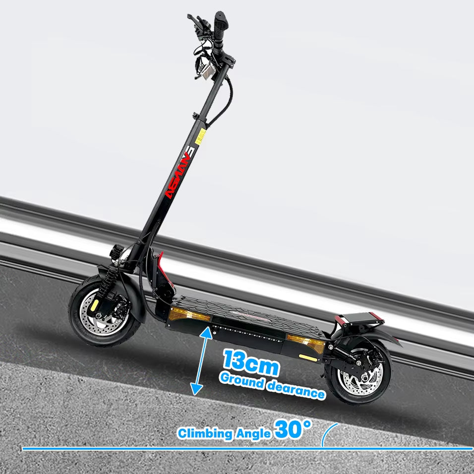 L12 Electric Scooter 800W 1200W 48V13Ah/16Ah/18Ah Long Range 45Km/H 55Km/H Max Speed 10 Inch Tires Rear Drive Dual Disc Brakes