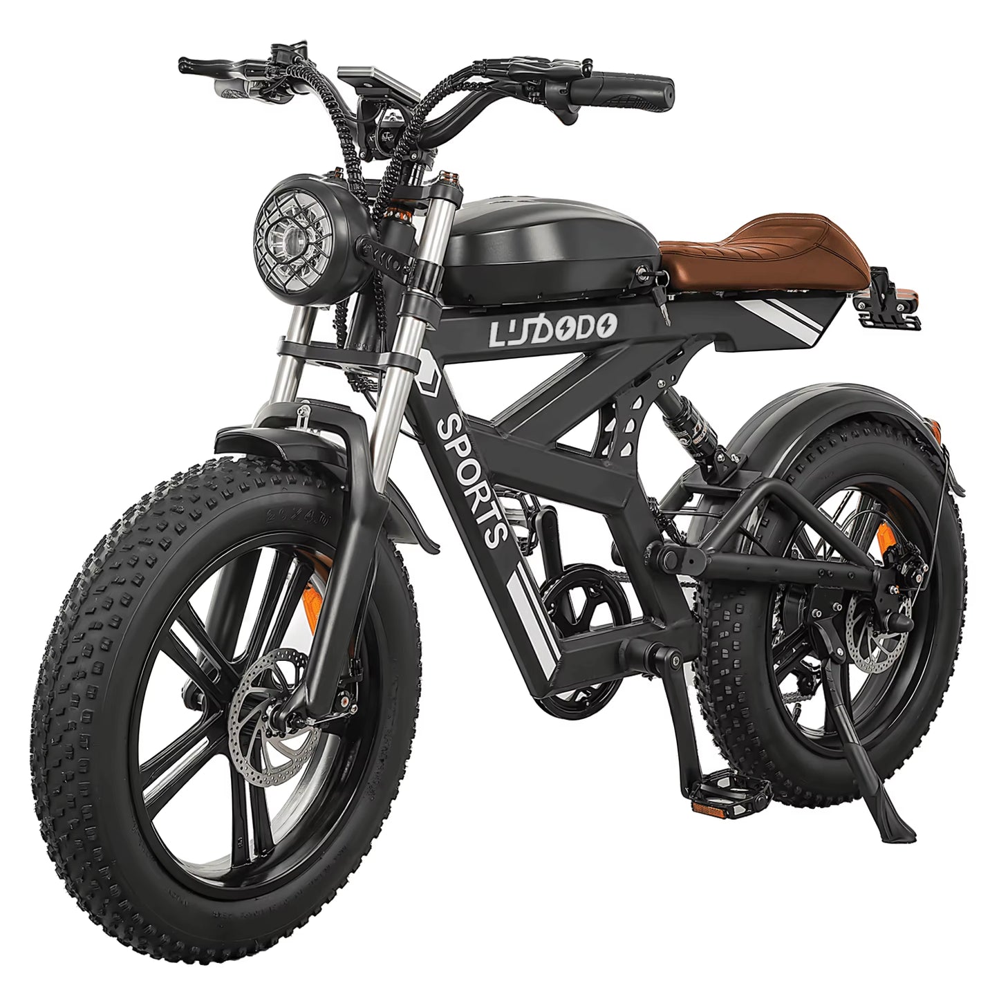 Electric Bike for Adults,1500W Peak,35Mph,48V 816Wh Battery,Max 75Miles Electric Motorcycle,20'' Fat Tire Dirt Bike,7-Speed Bike