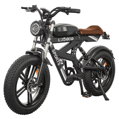 Electric Bike for Adults,1500W Peak,35Mph,48V 816Wh Battery,Max 75Miles Electric Motorcycle,20'' Fat Tire Dirt Bike,7-Speed Bike