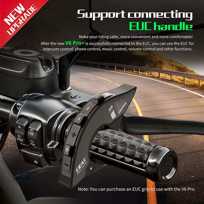 Only Official Oversea Store V6PRO+ Motorcycle Intercom Helmet Bluetooth5.1 Headset 6 Riders 800M Communicator Waterproof