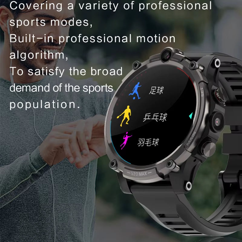 New Best Selling Sport 4G Smartwatch 1.6 Inch Full Touch Screen SIM Card 2+16GB Memory Dual Camerass Fitness Smart Watch