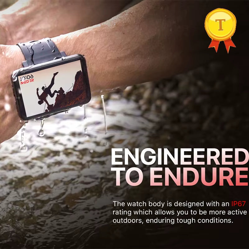 Newest Sport Android Smart Watch Phone 3GB 32GB 2700Mah Big Battery 500W Camera GPS Wifi SIM MP4 4G Smartwatch Pk Dm98 Dm99