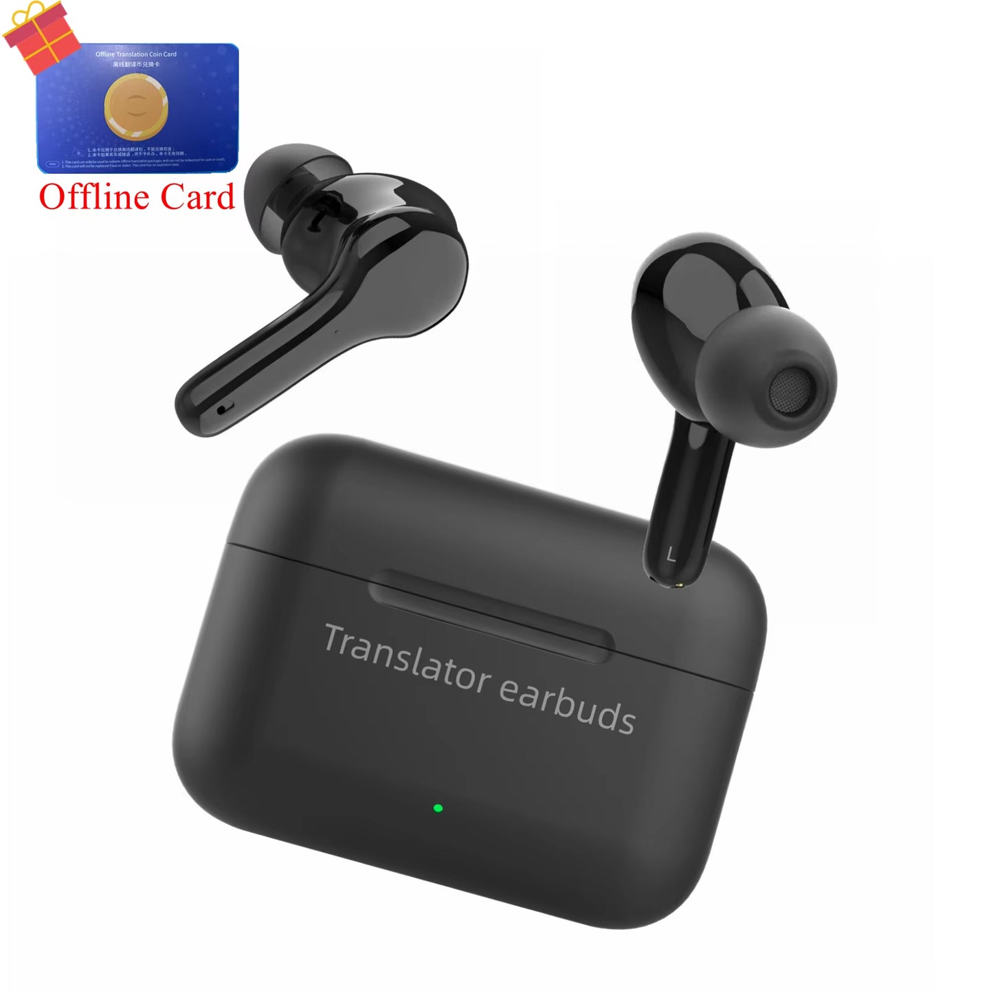 M6 Smart Translator Earbuds, Bi-Directional Instant Voice Translation Earphone, Online 144 Languages with 11 Offline Pack