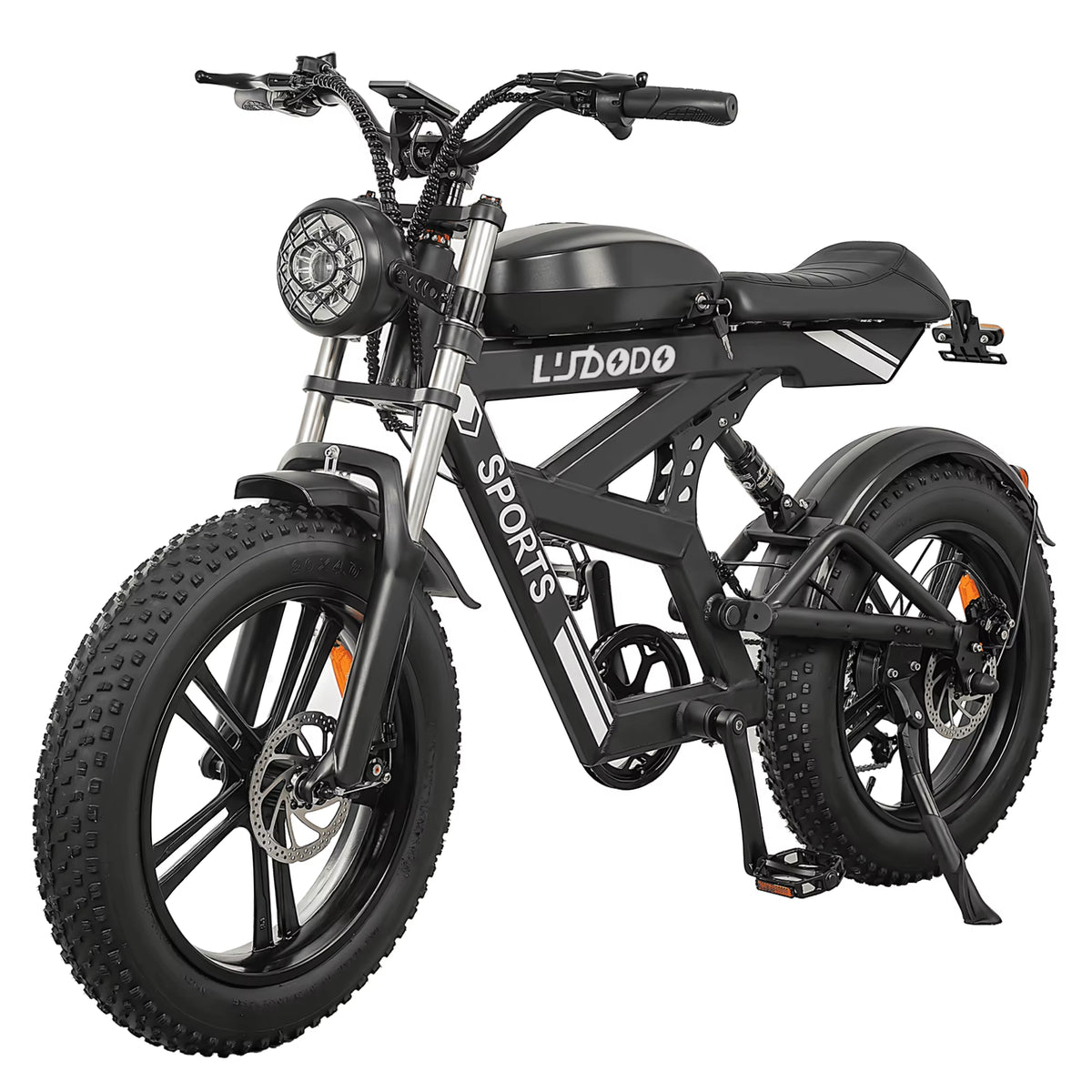 Electric Bike for Adults,1500W Peak,35Mph,48V 816Wh Battery,Max 75Miles Electric Motorcycle,20'' Fat Tire Dirt Bike,7-Speed Bike
