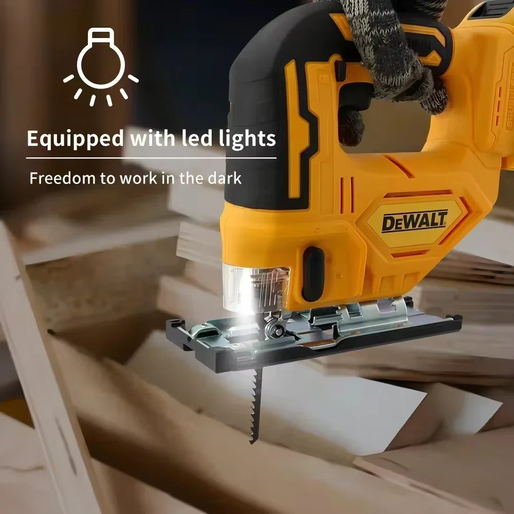 Brushless Curve Saw 20V Cordless Electric Jig Saw Portable Multifunction Adjustable Woodworking Power Tool