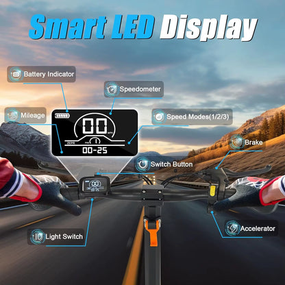 Foldable Electric Scooter for Adults with 500W Motor, up to 21MPH Speed & 23-Mile Long Range, 36V Battery, 8.5" Off-Road Tires