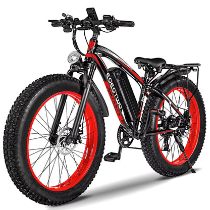 E01 Electric Bike for Adults 1500W Peak Motor 26" Fat Tire Ebike 34MPH 60Miles Range UL2849 Certified Mountain Bicycle