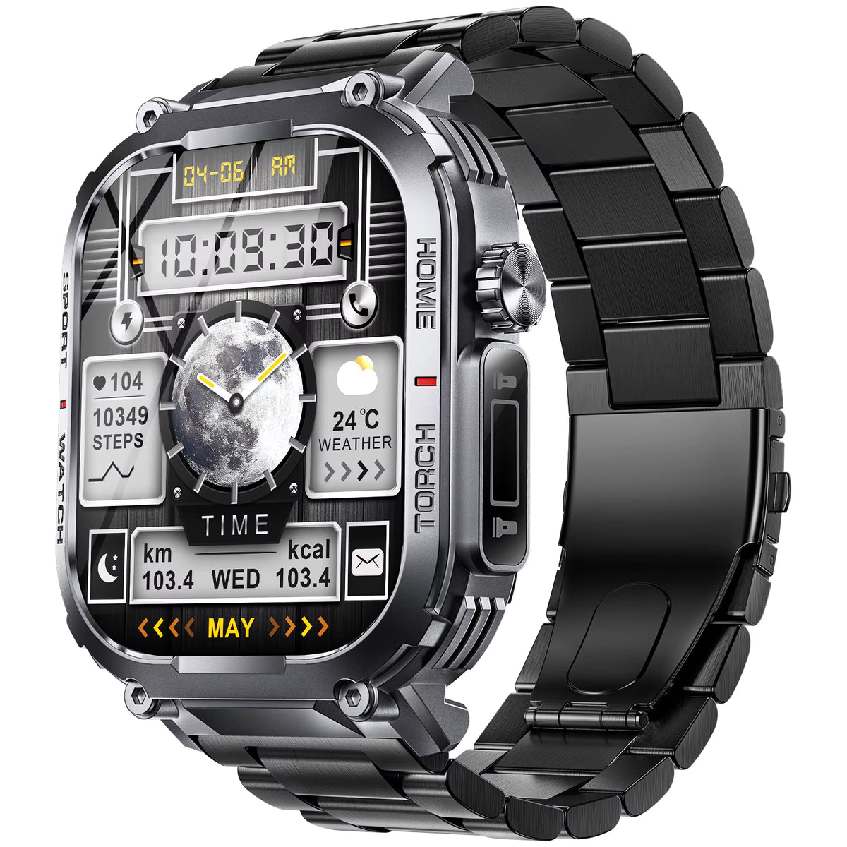 2024New Smart Watch Men 3ATM Waterproof 2.02"S320B with Compass and LED Flashlight Sports and Fitness Tracking Heart Rate