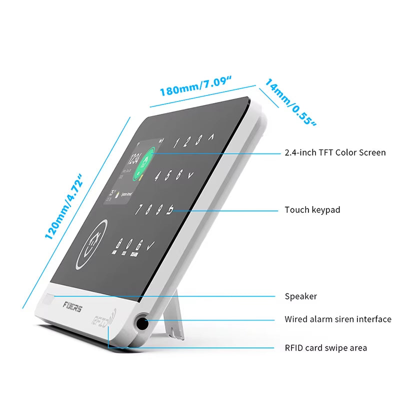 Alarm System for Home WIFI GSM Security Alarm Host Ant-Theft with Door Motion Sensor Tuya Smart App Control Work Alexa