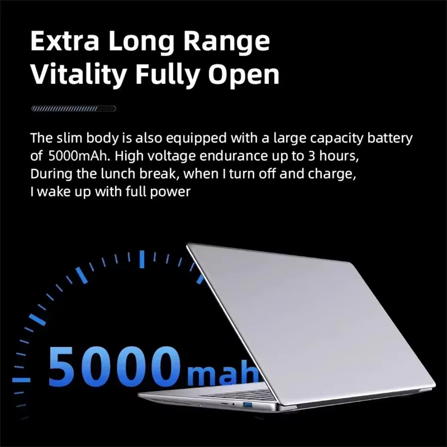 2026 Portable Laptop Windows 11  Core I7 9850H Laptops PC 12GB RAM 1TB 2TB SSD Ultra Slim Notebook 4K Office Study Computer