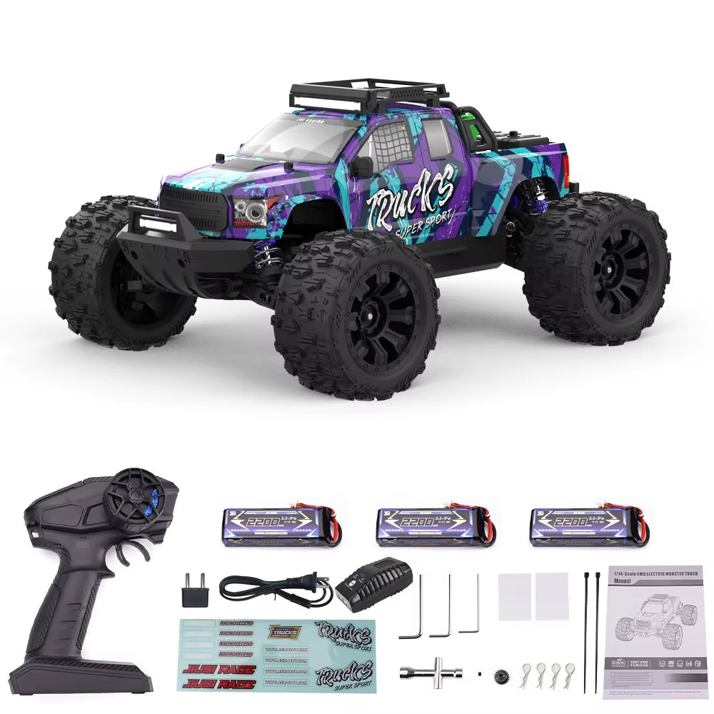 PT14R MT14R V3 1/14 RC Racing Car 3S Battery 4WD 80Km/H Brushless Motor 2.4G Remote Control High Speed Off-Road RC Truck