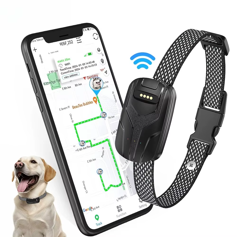 4G Sim Tracking Smart Geo Fencing Pet Collar GPS Tracker for Dog Cat